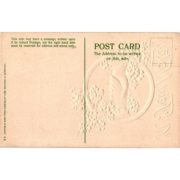 A Few Notes Postcard Greeting Missing You Couple Holding Hands Embossed Unposted - Picture 2 of 2